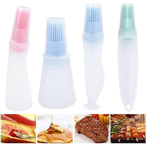 Silicone Oil Bottle with brush